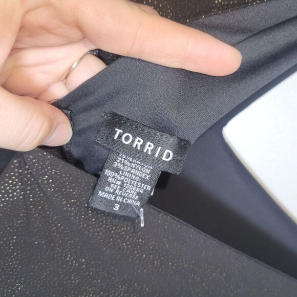 New Torrid Black Shimmer Tank 3 3X - Picture 5 of 12